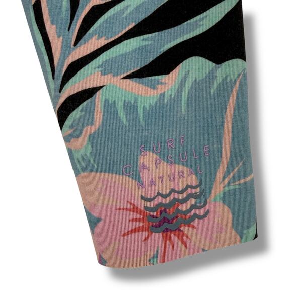 Billabong Peeky Wetsuit Jacket Nights In Paradise Sz Large Floral Zip Front Surf - Picture 3 of 10